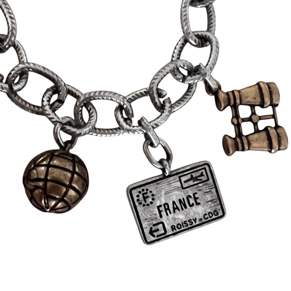 Vintage Travel Theme Charm Bracelet - Picture 3 of 7